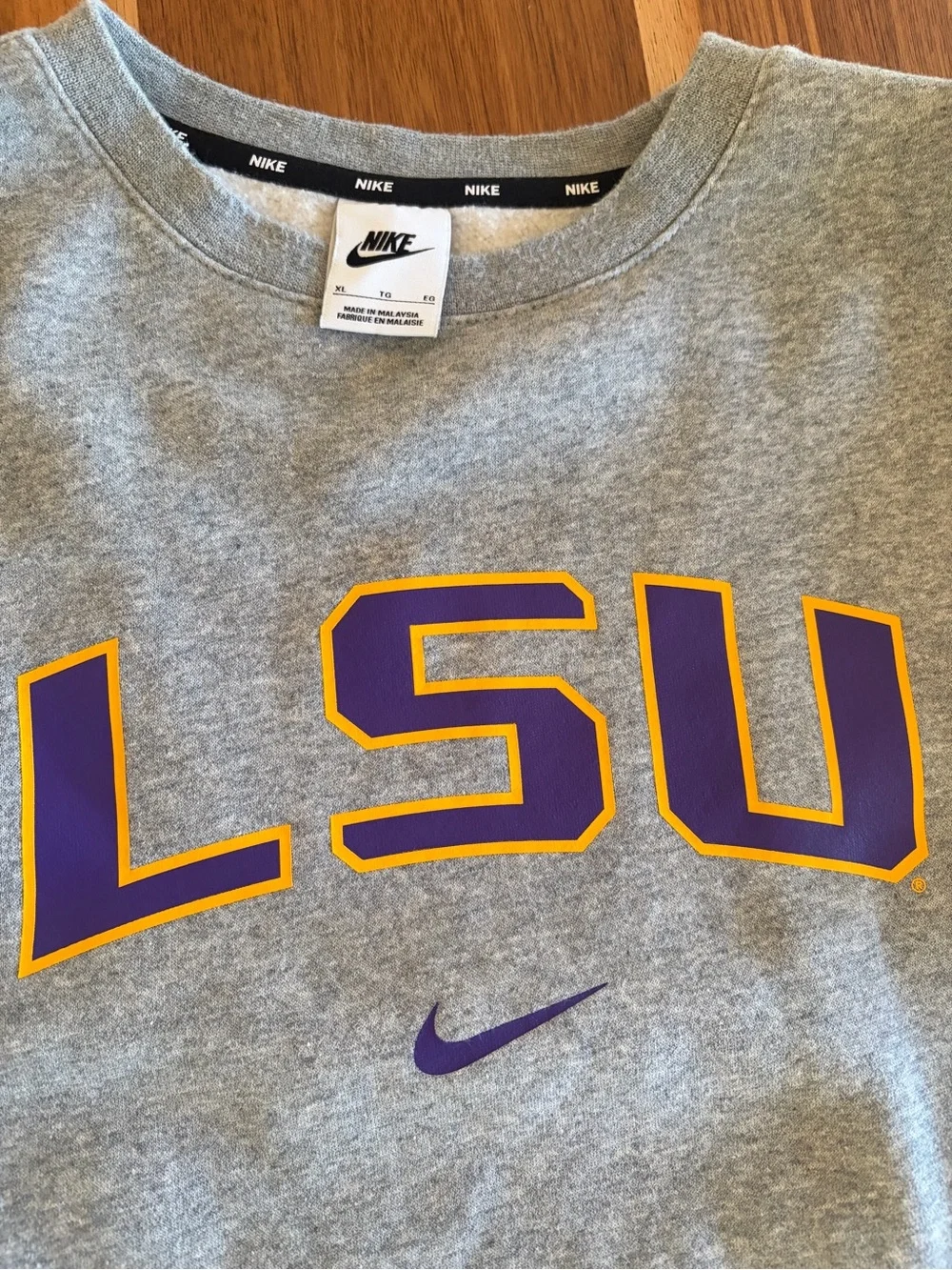 Nike Gray LSU Crewneck Sweatshirt